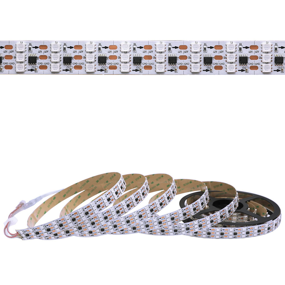 DC12V WS2811 High Brightness Addressable LED Strip Light, 144 LEDs/M, 16.4ft/5M Triple Row 5050 RGB Flexible LED Strips DC12V WS2811 High Brightness Addressable LED Strip Light, 144 LEDs/M, 16.4ft/5M Triple Row 5050 RGB Flexible LED Strips